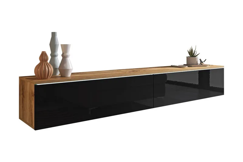 Cuguen Tv-skåp 180 cm - Natur/Svart - Products - Möbler - TV- & Mediamöbler - TV bänk & mediabänk