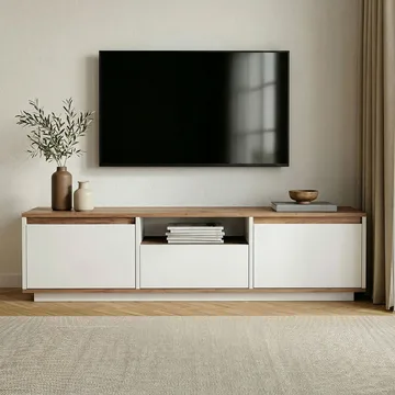 Domar Tv-bänk 160 cm - Atlantic pine, vit - Products - Möbler - TV- & Mediamöbler - TV bänk & mediabänk