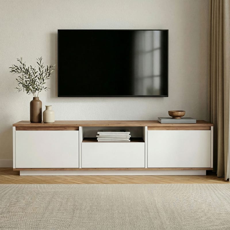 Domar Tv-bänk 160 cm - Atlantic pine, vit - Products - Möbler - TV- & Mediamöbler - TV bänk & mediabänk