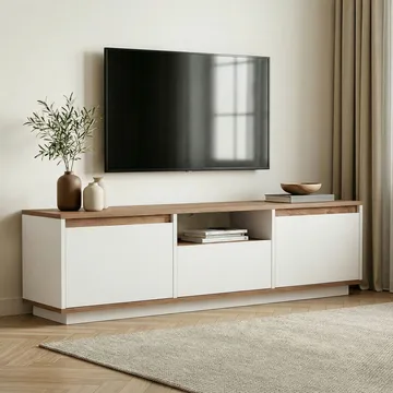 Domar Tv-bänk 160 cm - Atlantic pine, vit - Products - Möbler - TV- & Mediamöbler - TV bänk & mediabänk