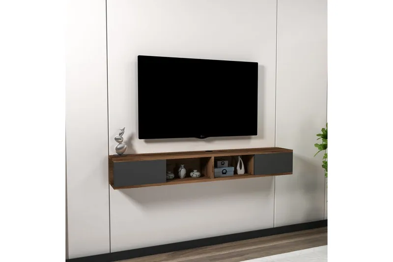 Faval Tv-bänk 140 cm - Valnöt/Antracit - Products - Möbler - TV- & Mediamöbler - TV bänk & mediabänk