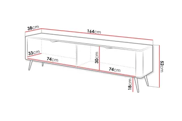 Forba Tv-bänk 164 cm - Beige - Products - Möbler - TV- & Mediamöbler - TV bänk & mediabänk