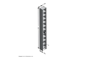 Hallo CD-hylla 20 cm - Betong - Products - Möbler - TV- & Mediamöbler - CD-hylla & DVD-hylla