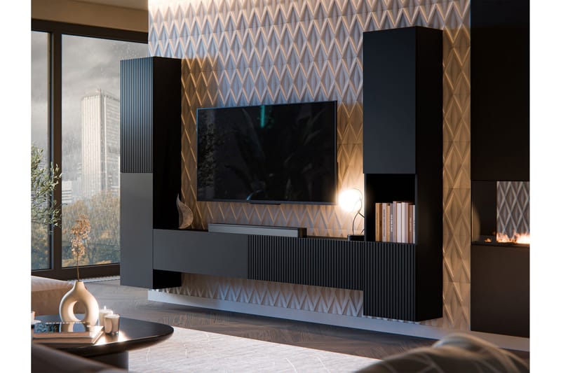 Kangana Tv-möbelset - Svart - Products - Möbler - TV- & Mediamöbler - TV-möbelset