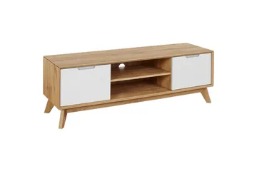 Lowboard Ezra Wotan-ek/Vit - Wotan-ek/Vit - Products - Möbler - TV- & Mediamöbler - TV bänk & mediabänk