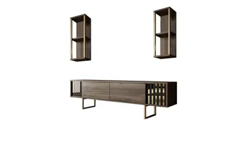 Masatomo Tv-bänk 180 cm - Valnöt/Svart - Products - Möbler - TV- & Mediamöbler - TV bänk & mediabänk