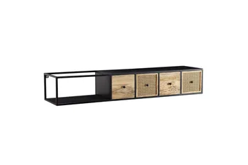 Lowboard Wohnling Metallhängande med 3 lådor i massivt trä Industriell - Products - Möbler - TV- & Mediamöbler - Mediastativ & väggfäste - Tv-stativ & Tv-väggfäste