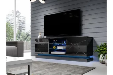 Qiu Tv-bänk 160 cm - Svart - Products - Möbler - TV- & Mediamöbler - TV bänk & mediabänk