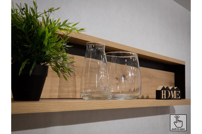 Quant 41x155 cm - Ek/Svart - Products - Möbler - TV- & Mediamöbler - TV bänk & mediabänk