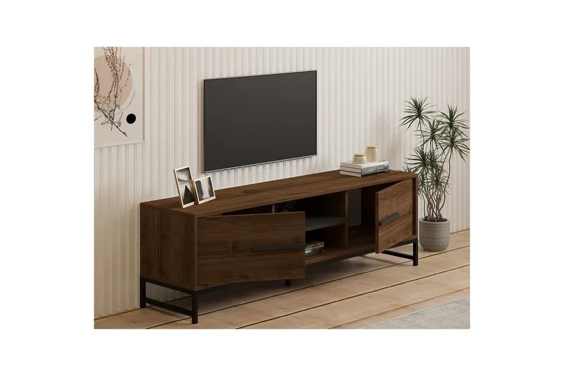 TV-bänk Mono Valnöt - Valnöt - Products - Möbler - TV- & Mediamöbler - TV bänk & mediabänk