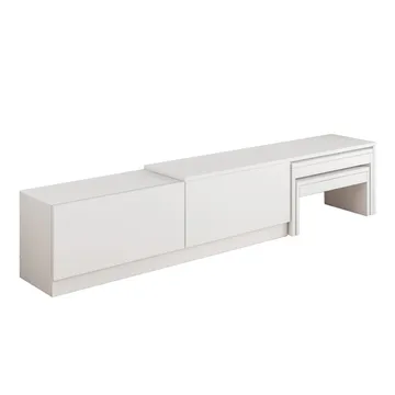 Zalven TV-bänk 180x36x30 cm, vit