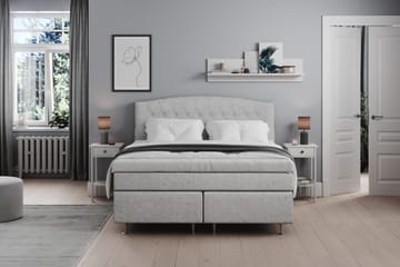 Belda Kontinentalsäng 160x200Fast - Ljusgrå - Products - Möbler - Säng - Kontinentalsäng