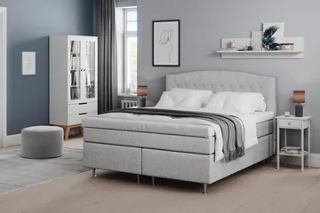 Belda Kontinentalsäng 180x200Fast/Medium - Ljusgrå - Products - Möbler - Säng - Kontinentalsäng