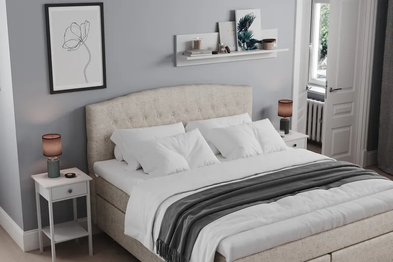 Belda Kontinentalsäng 180x200Medium - Beige - Products - Möbler - Säng - Kontinentalsäng