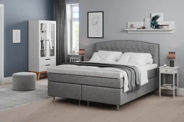 Belda Sängpaket 180x200 Fast - Grå - Products - Möbler - Säng - Kontinentalsäng