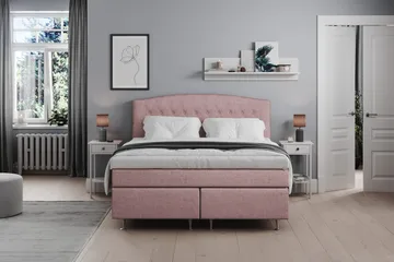 Belda Sängpaket 180x200 Fast/Medium - Rosa - Products - Möbler - Säng - Kontinentalsäng