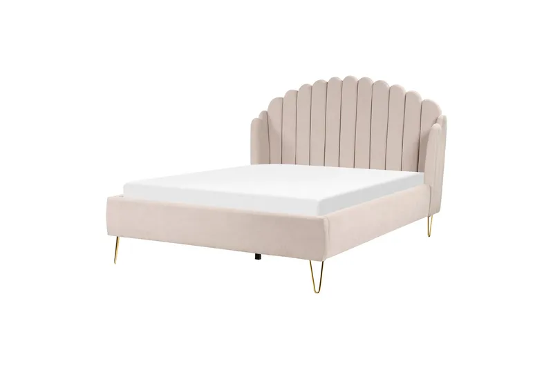 Benicio Sängram 140x200 cm - Beige/Guld - Products - Möbler - Säng - Sängram & sängstomme