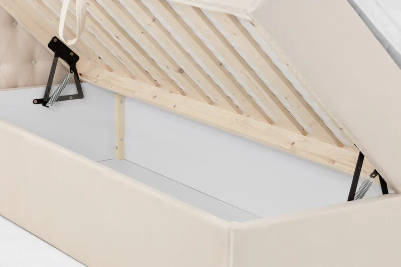 Boxy Box Bed 180x200 cm - Beige - Products - Möbler - Säng - Säng med förvaring