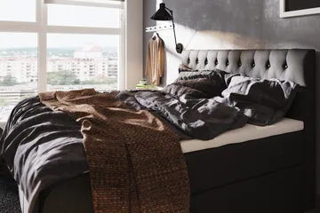 Boxy Komplett Sängpaket Box Bed 120x200 cm - Svart/Grå - Products - Möbler - Säng - Säng med förvaring