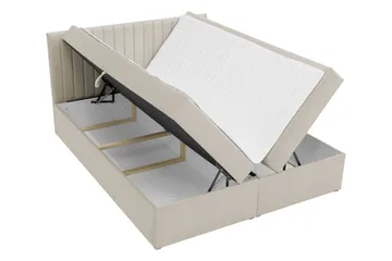 Calrosor Sängpaket Kontinentalsäng med Förvaring 140x200 cm - Grå - Products - Möbler - Säng - Komplett sängpaket