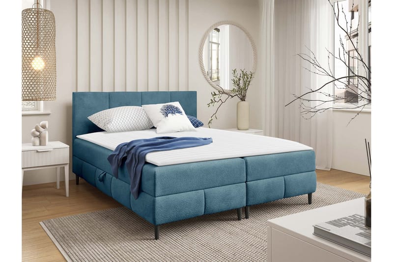 Celestine Förvaringssäng 160x200 cm - Blå - Products - Möbler - Säng - Komplett sängpaket