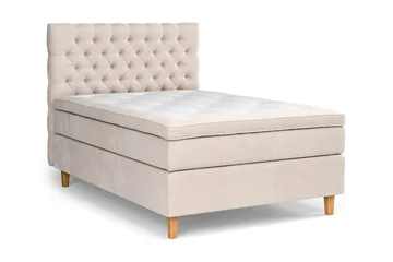 Celine Kontinentalsäng 140x200cm - Beige/Sammet - Products - Möbler - Säng - Kontinentalsäng