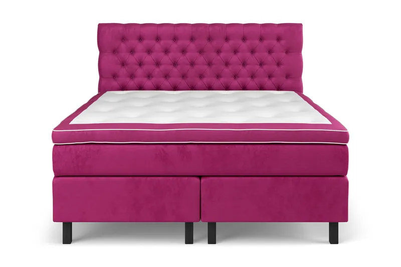 Celine Kontinentalsäng 160x200cm, Rosa/Sammet