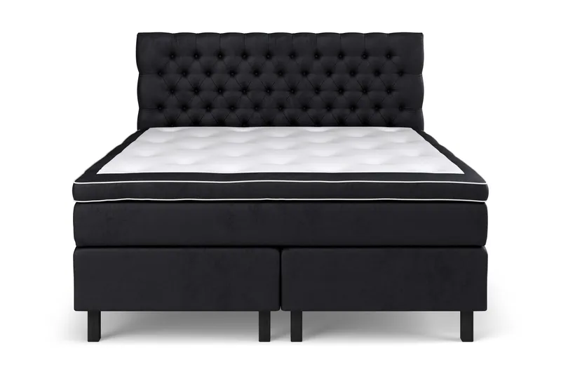 Celine Kontinentalsäng 160x200cm - Svart/Sammet - Products - Möbler - Säng - Kontinentalsäng