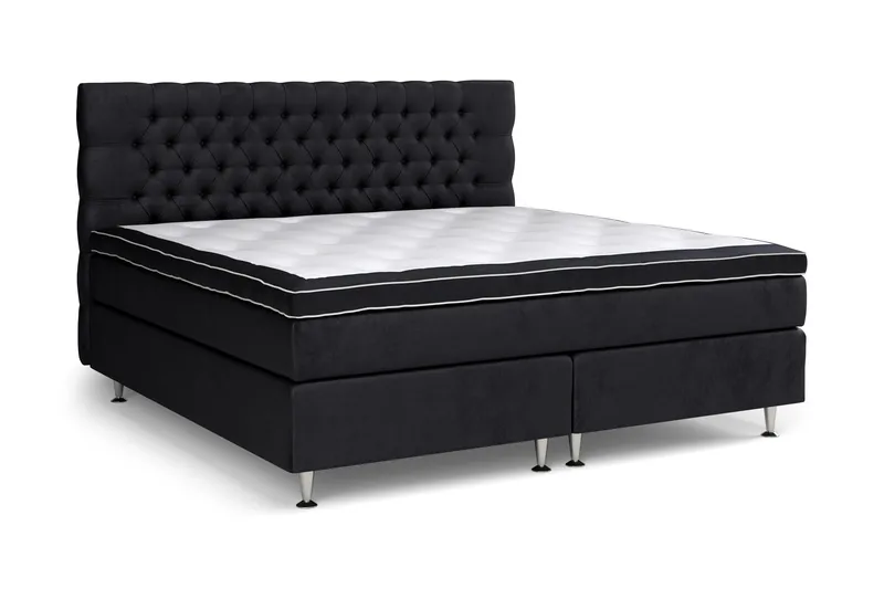 Celine Kontinentalsäng 210x210cm - Svart/Sammet - Products - Möbler - Säng - Kontinentalsäng