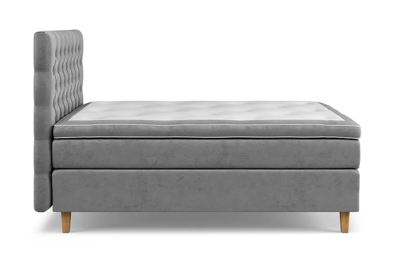 Celine Sängpaket 140x200cm - Grå/Sammet - Products - Möbler - Säng - Kontinentalsäng