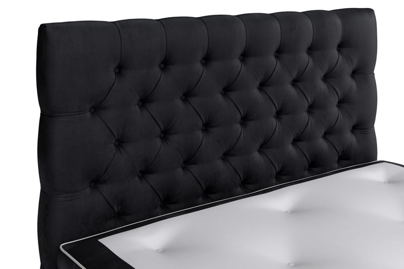 Celine Sängpaket 140x200cm - Svart/Sammet - Products - Möbler - Säng - Kontinentalsäng