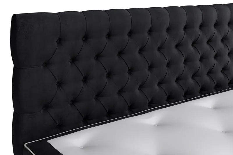 Celine Sängpaket 160x200cm - Svart/Sammet - Products - Möbler - Säng - Kontinentalsäng