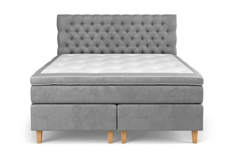 Celine Sängpaket 180x200 cm - Grå/Sammet - Products - Möbler - Säng - Kontinentalsäng