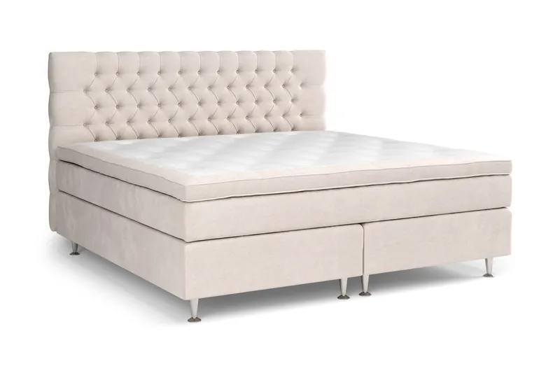 Celine Sängpaket 210x210cm - Beige/Sammet - Products - Möbler - Säng - Kontinentalsäng
