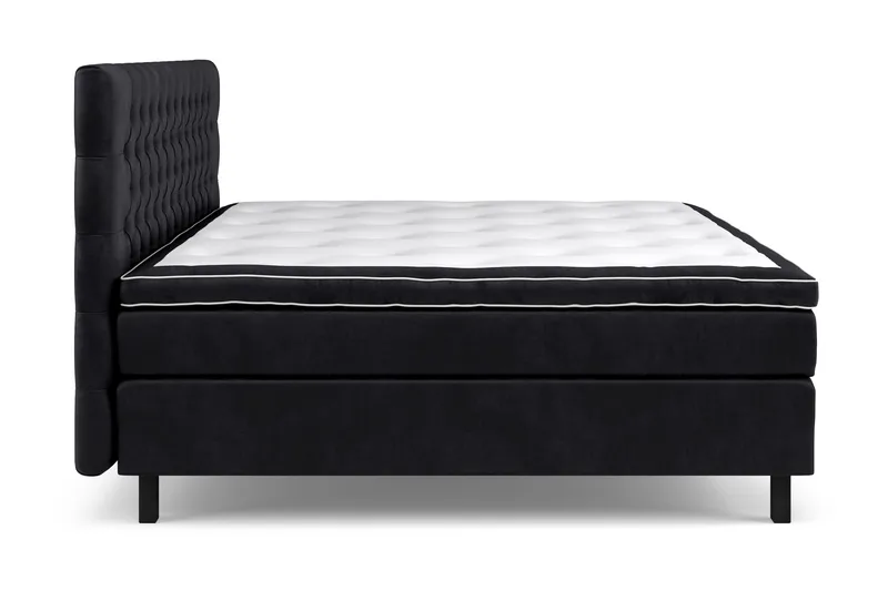 Celine Sängpaket 210x210cm - Svart / Sammet - Products - Möbler - Säng - Kontinentalsäng