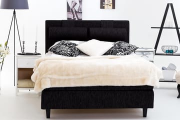 Charleston Kontinentalsäng 140x200 Fast Polyeterskum - Svart - Products - Möbler - Säng - Kontinentalsäng