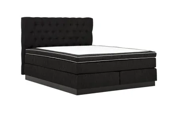 Charleston Kontinentalsäng 160x200 Fast Polyeterskum - Svart - Products - Möbler - Säng - Kontinentalsäng