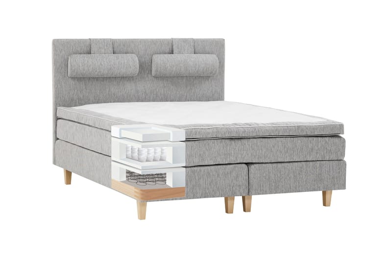 Charleston Kontinentalsäng 160x200 - Ljusgrå - Products - Möbler - Säng - Kontinentalsäng