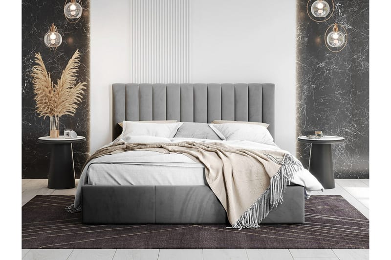 Derry Sängram 140x200 cm - Grå - Products - Möbler - Säng - Sängram & sängstomme