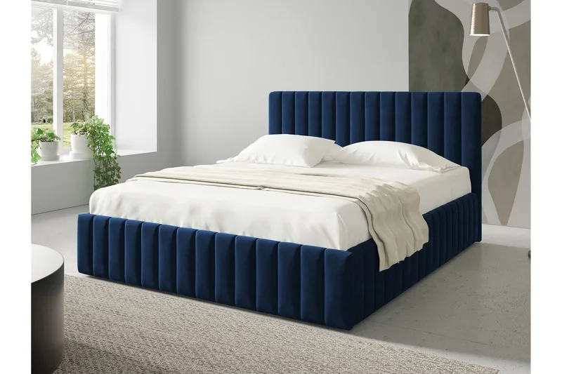 Desio Förvaringssäng 140x200 cm - Blå - Products - Möbler - Säng - Säng med förvaring