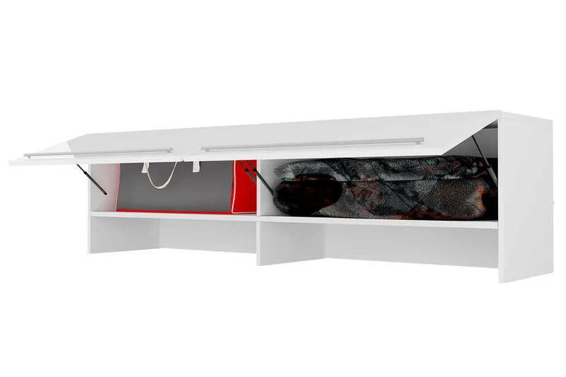 Rauk Sängskåp - Vit Högglans - Products - Möbler - Säng - Gästsäng & extrasäng - Sängskåp