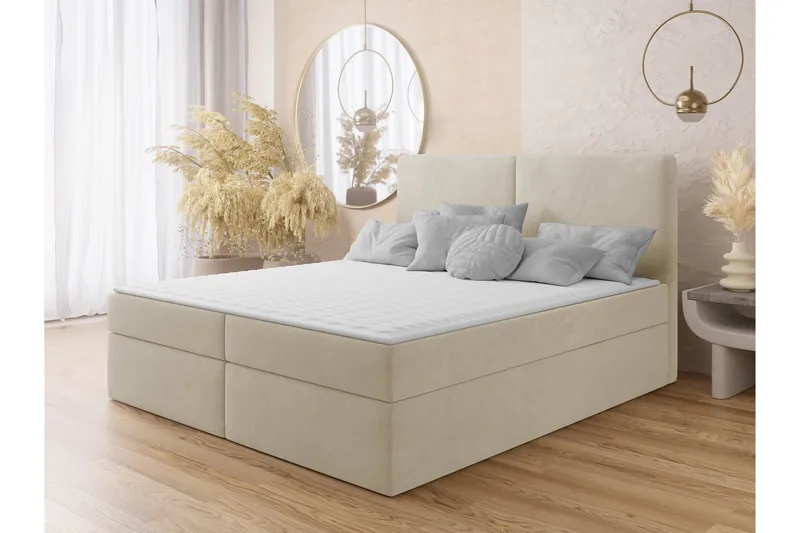 Garris Sängpaket Kontinentalsäng 140x200 cm - Beige - Products - Möbler - Säng - Komplett sängpaket