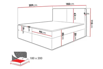 Garris Sängpaket Kontinentalsäng 180x200 cm - Ljusgrå - Products - Möbler - Säng - Komplett sängpaket