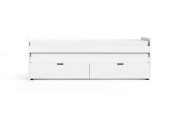 Granvik Sängram 90x200 cm utdragbar med extrasäng och förvaring inklusive 2 madrasser - Vit - Products - Möbler - Säng - Sängram & sängstomme