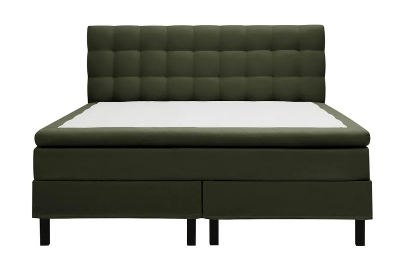 Hilton Komplett Sängpaket 180x200 cm Kontinentalsäng med rutad sänggavel - Grön - Products - Möbler - Säng - Kontinentalsäng