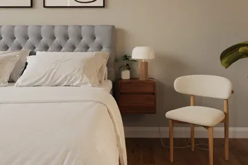 Hilton Lyx Komplett Sängpaket 160x200 cm Kontinentalsäng med knappad sänggavel - Grå - Products - Möbler - Säng - Kontinentalsäng