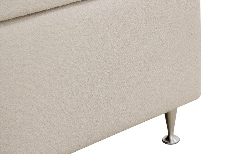 Hilton Lyx Komplett Sängpaket 180x200 cm Kontinentalsäng med knappad sänggavel i bouclé - Ivory / Bouclé - Products - Möbler - Säng - Kontinentalsäng
