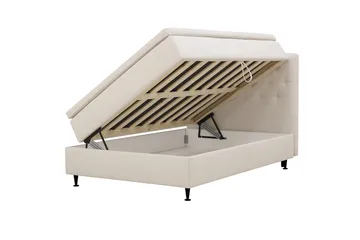 Hilton Plus Komplett Sängpaket med Förvaring 140x200 cm - Ljusbeige - Products - Möbler - Säng - Säng med förvaring