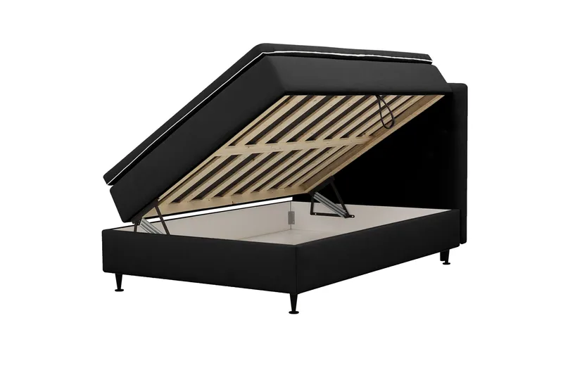 Hilton Plus Komplett Sängpaket med Förvaring 140x200 cm - Antracit - Products - Möbler - Säng - Enkelsäng