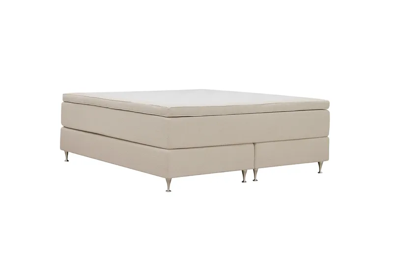Hilton Premium Kontinentalsäng 180x200 cm - Ljusbeige Bouclé - Products - Möbler - Säng - Kontinentalsäng